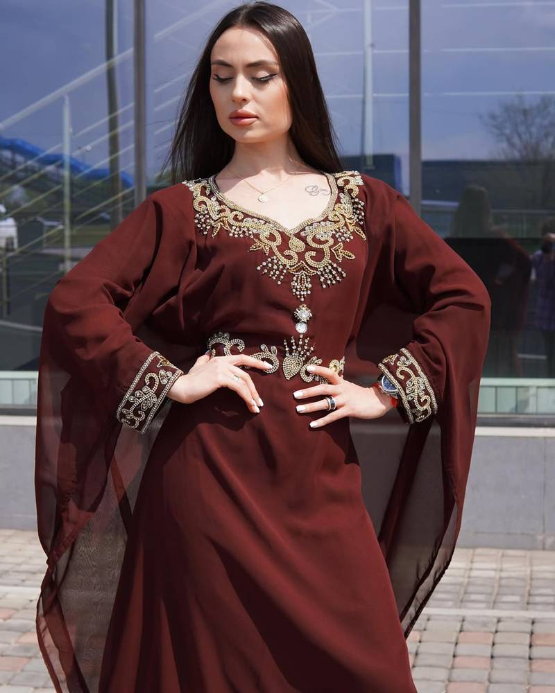 SALE New Moroccan Dubai Kaftans Farasha Abaya Dress Very Fancy Long Gown 